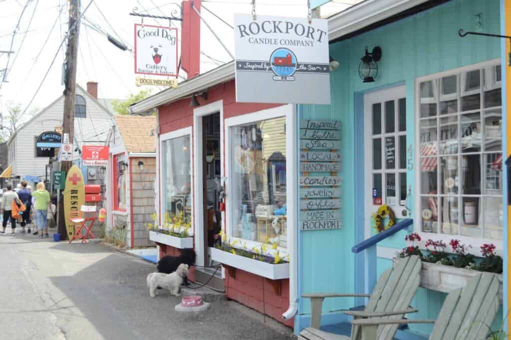 Storefronts in Rockport Maine