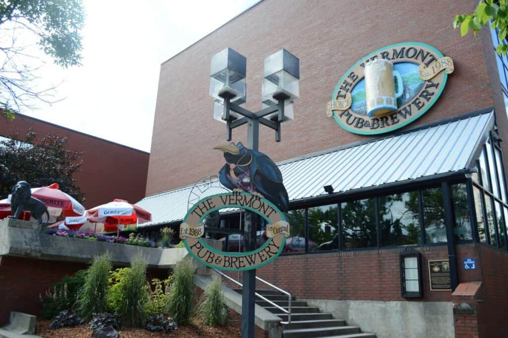 Modern streetlight outside of a building and steps