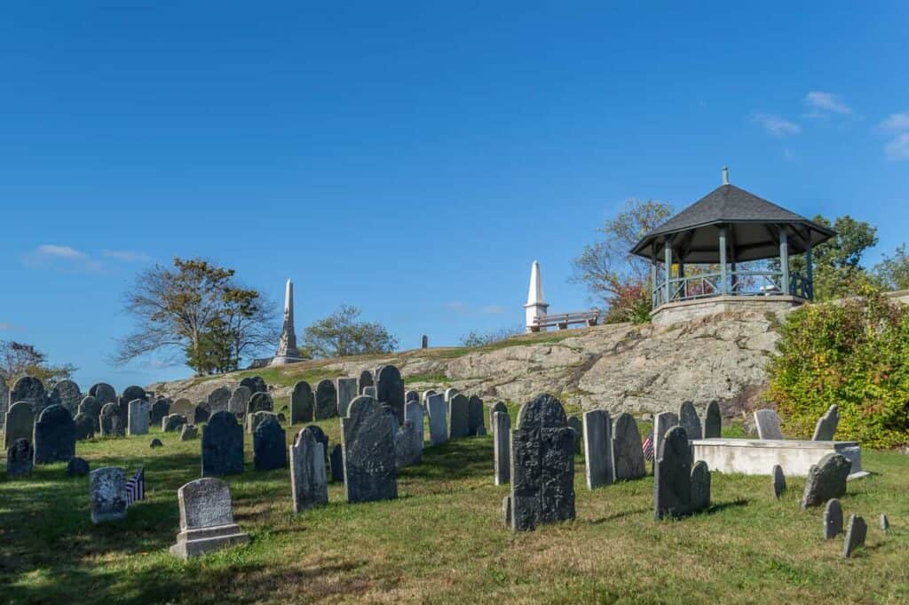 Large group of tombstones