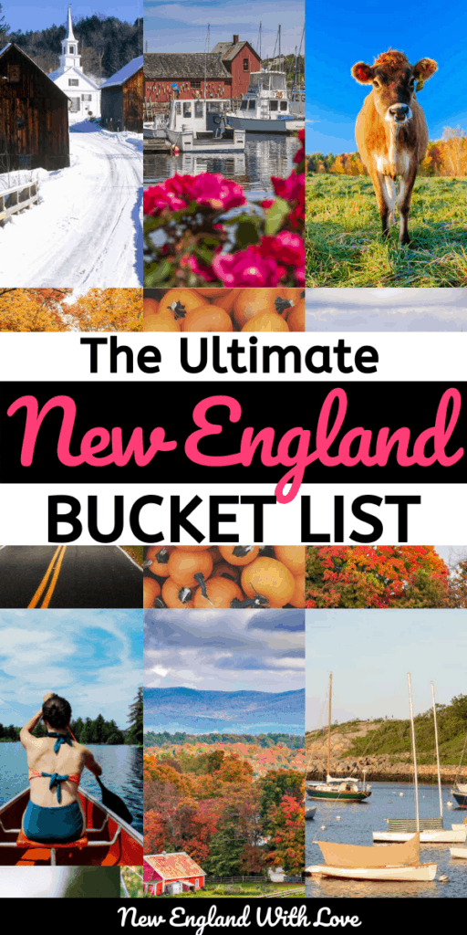 Pinterest graphic reading The Ultimate New England Bucket List