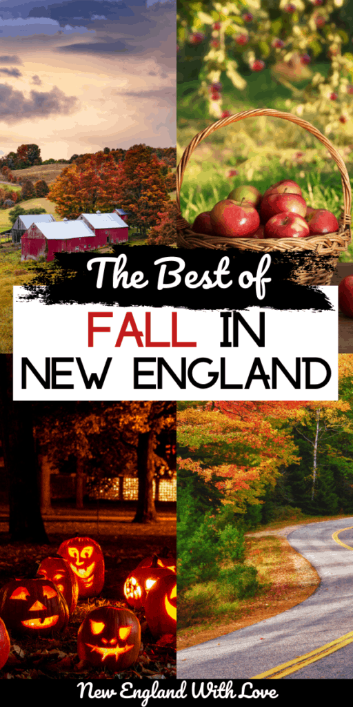 Pinterest graphic reading "The Best of Fall in New England"