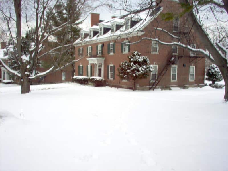 A house covered in snow