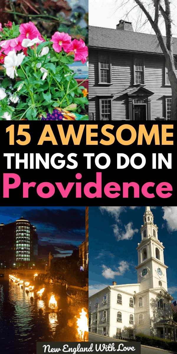 Pinterest graphic reading "15 Awesome Things To Do in Providence"