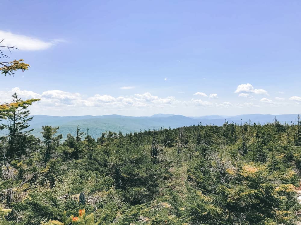 Closeup of mountain in Vermont