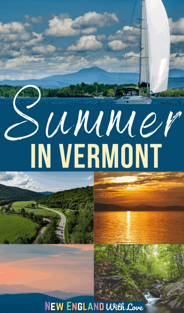 Pinterest graphic reading "Summer in Vermont"
