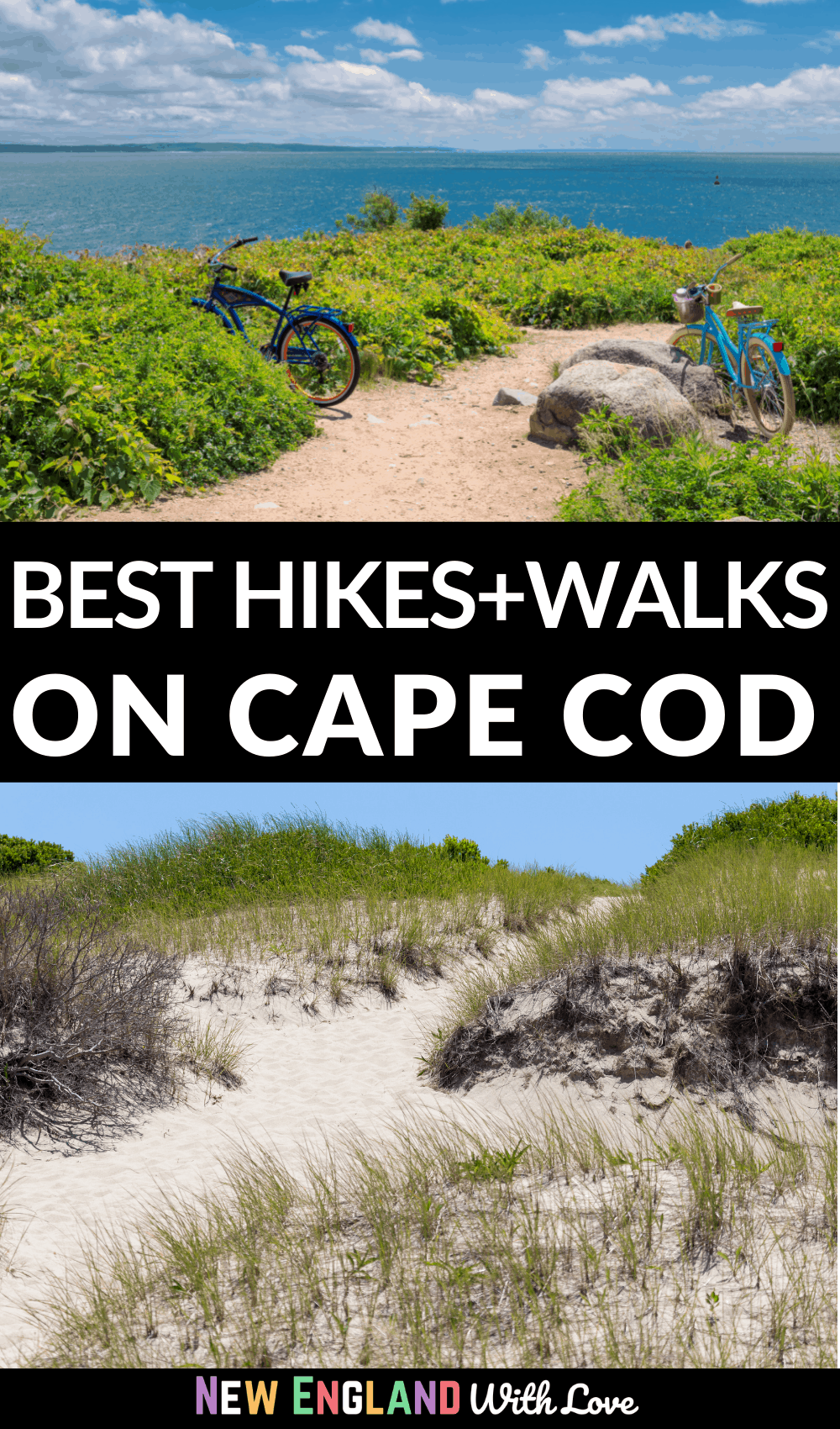 Pinterest graphic reading "Best Hikes & Walks on Cape Cod"