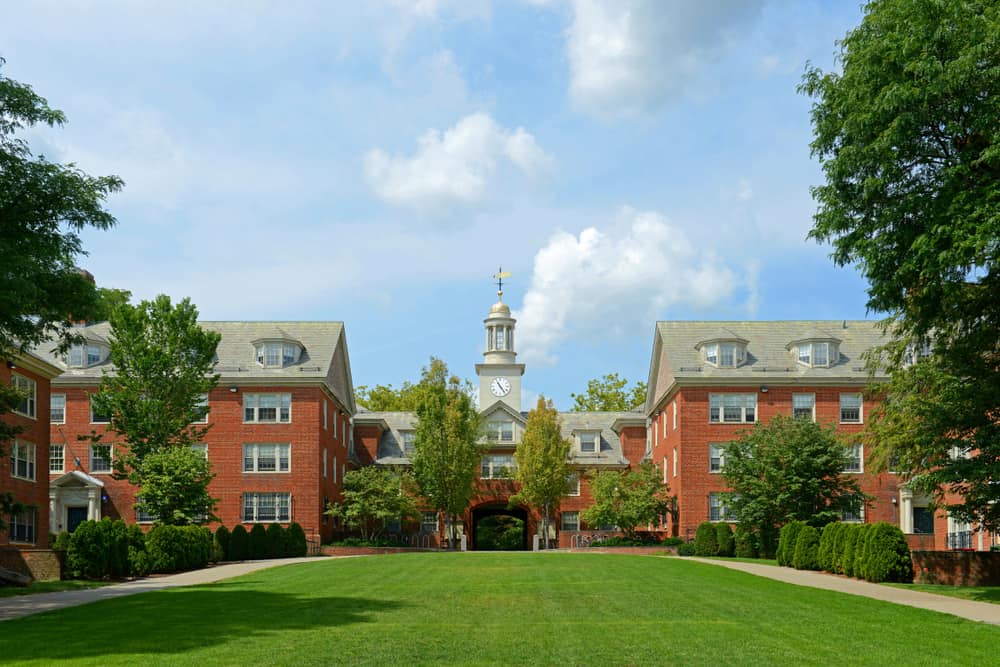 Buildings on the campus of Brown University in Rhode Island