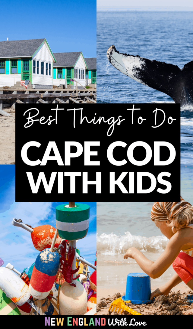 Pinterest graphic reading "Best Things To Do Cape Cod With Kids"