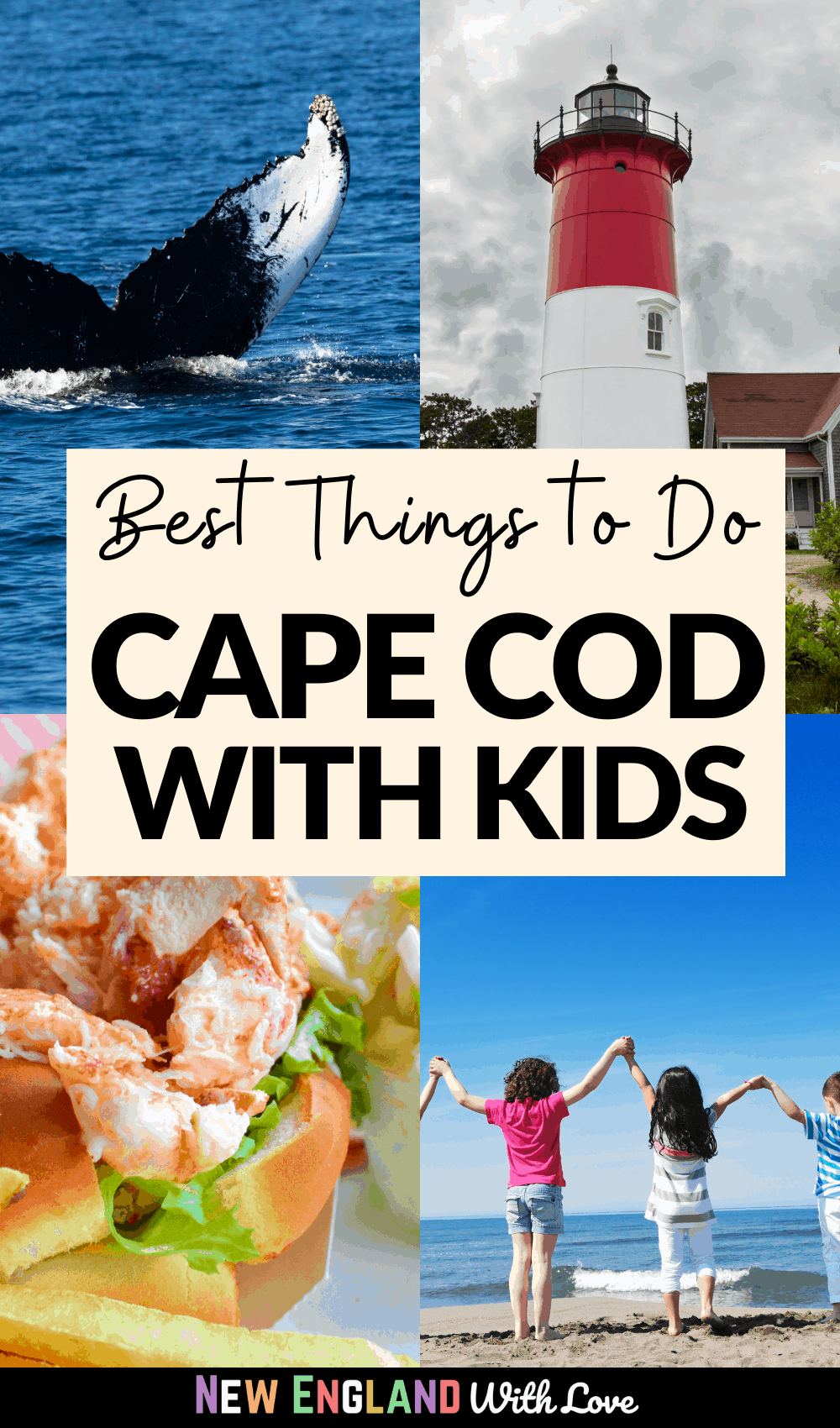 Pinterest graphic reading "Best Things To DO Cape Cod With Kids"