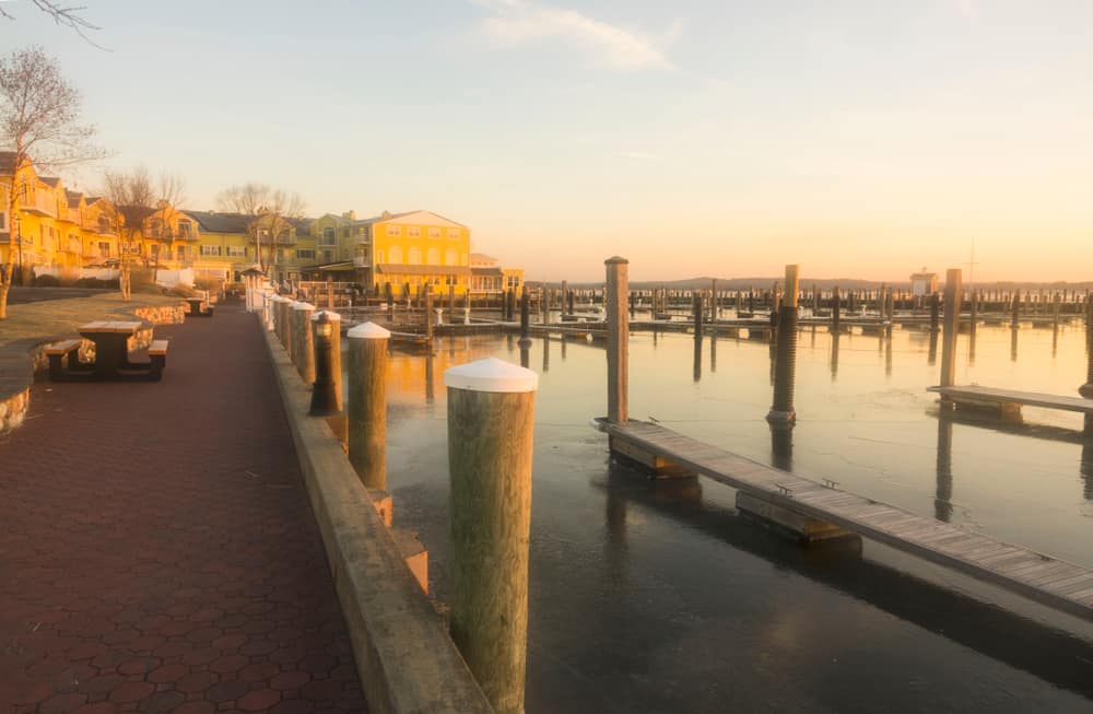 Picture of a dock and walkway next to a body of water