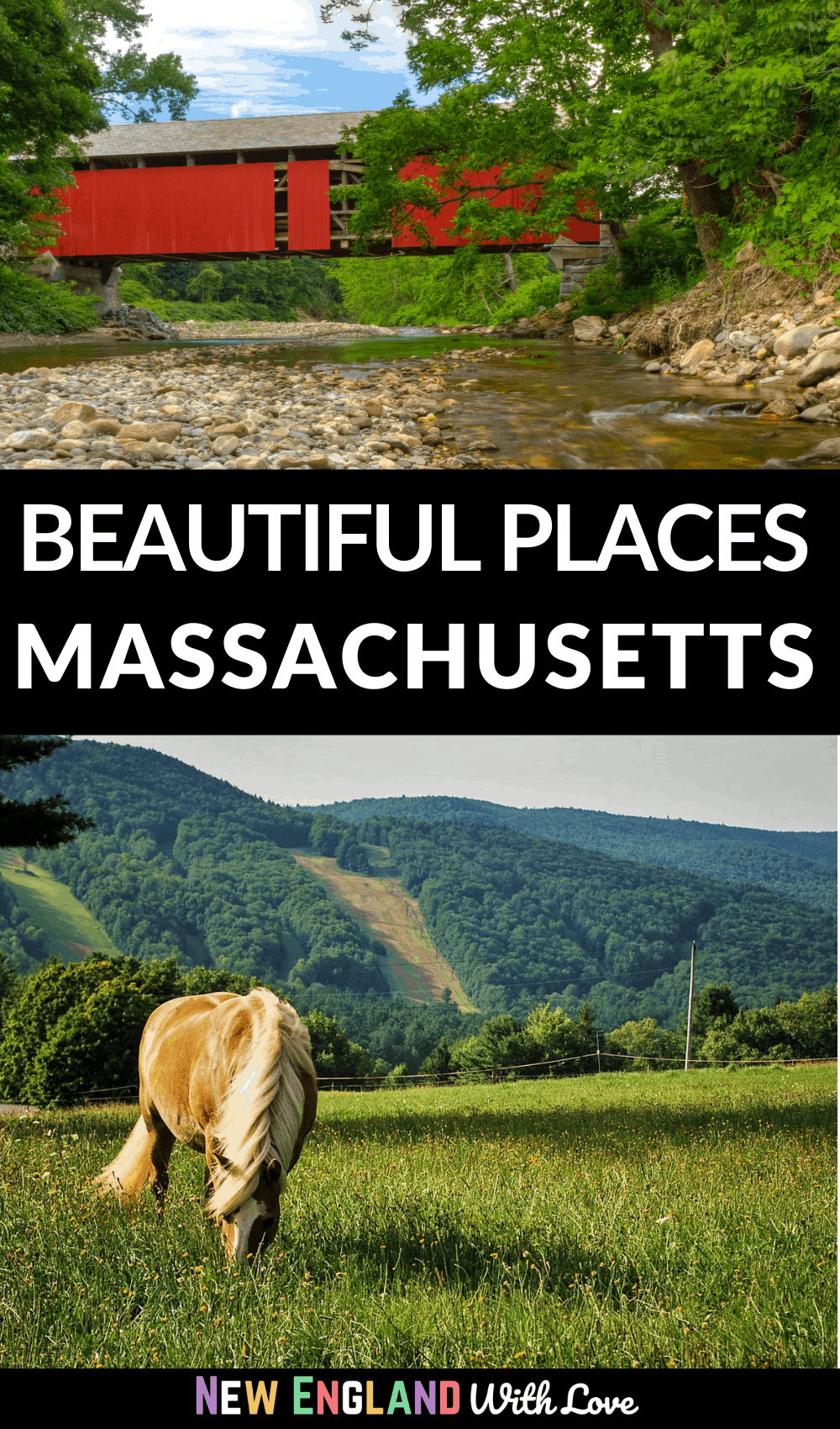 Pinterest graphic reading "Beautiful Places Massachusetts"