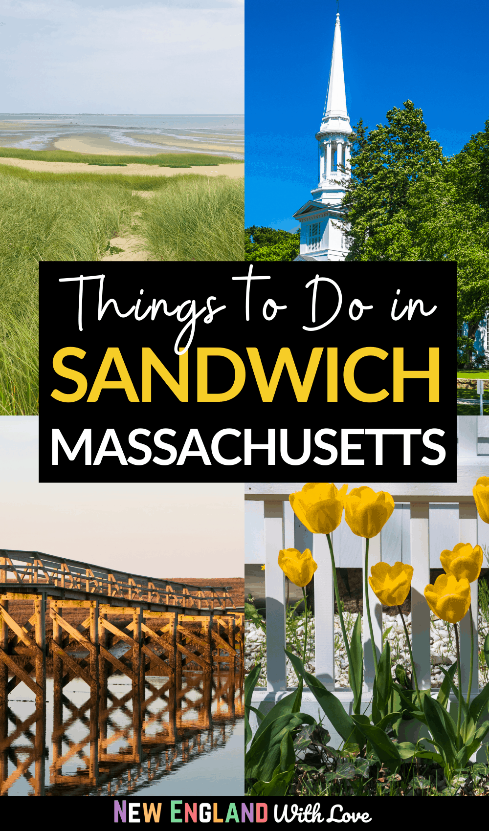 Pinterest graphic reading "Things to Do in SANDWICH MASSACHUSETTS"