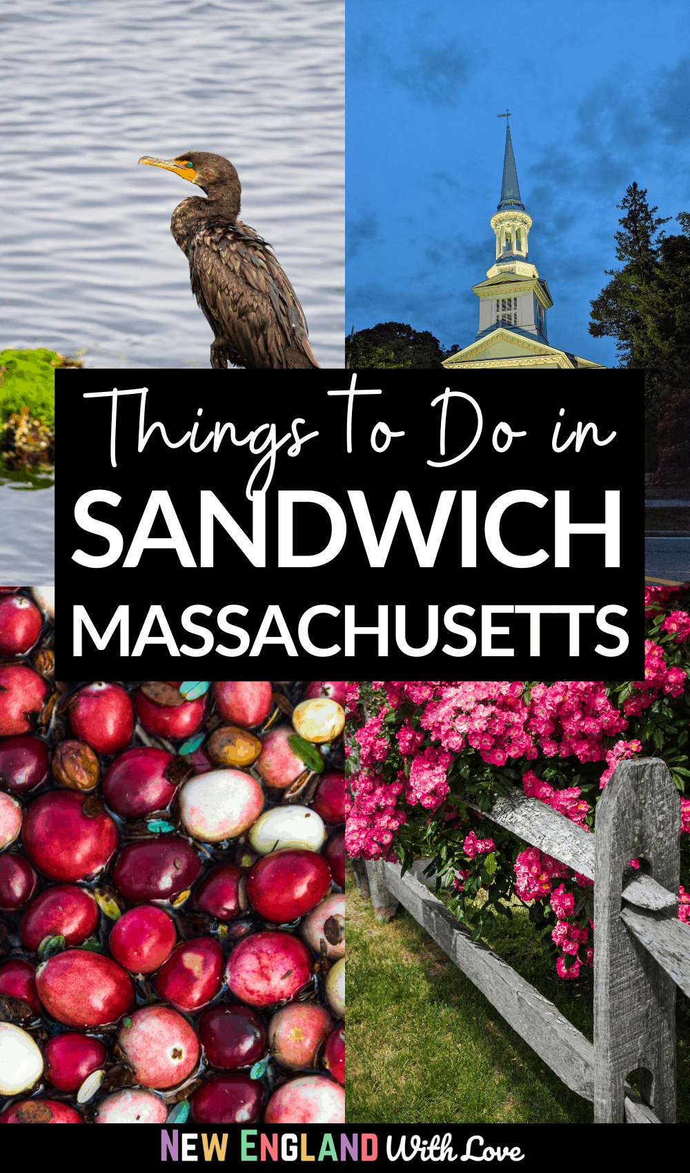 Pinterest graphic reading "Things To Do in SANDWICH Massachusetts"