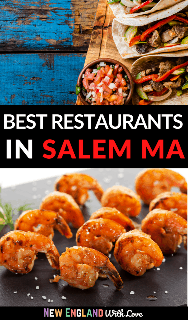 Pinterest graphic reading "Best  Restaurants in Salem MA"