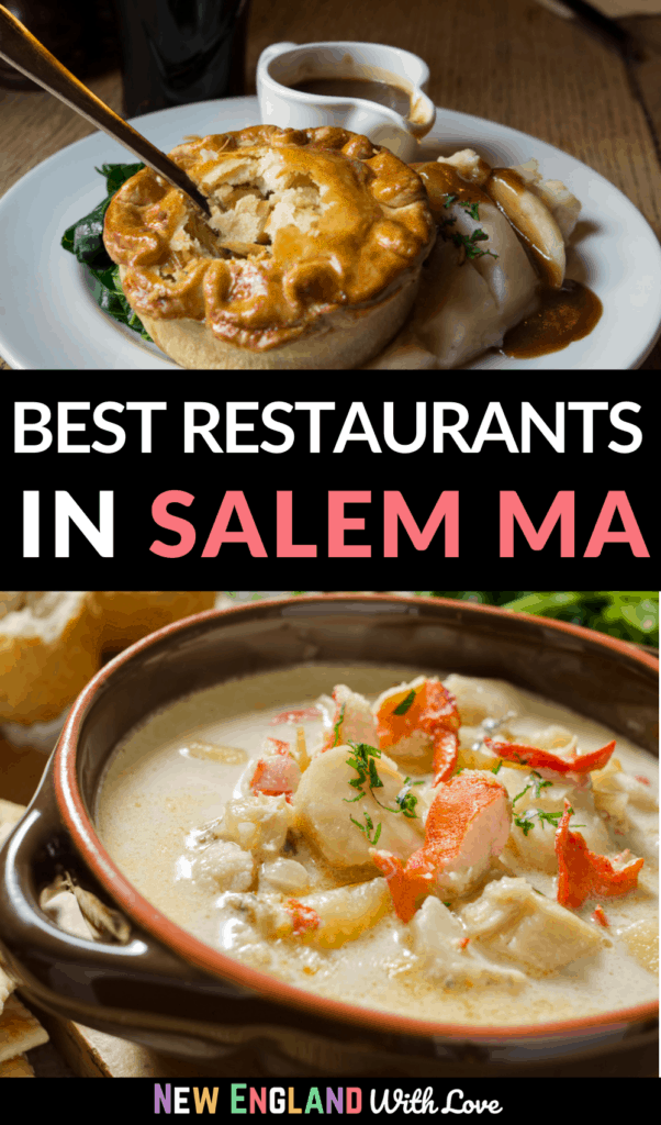 Pinterest graphic reading "Best Restaurants in Salem MA"