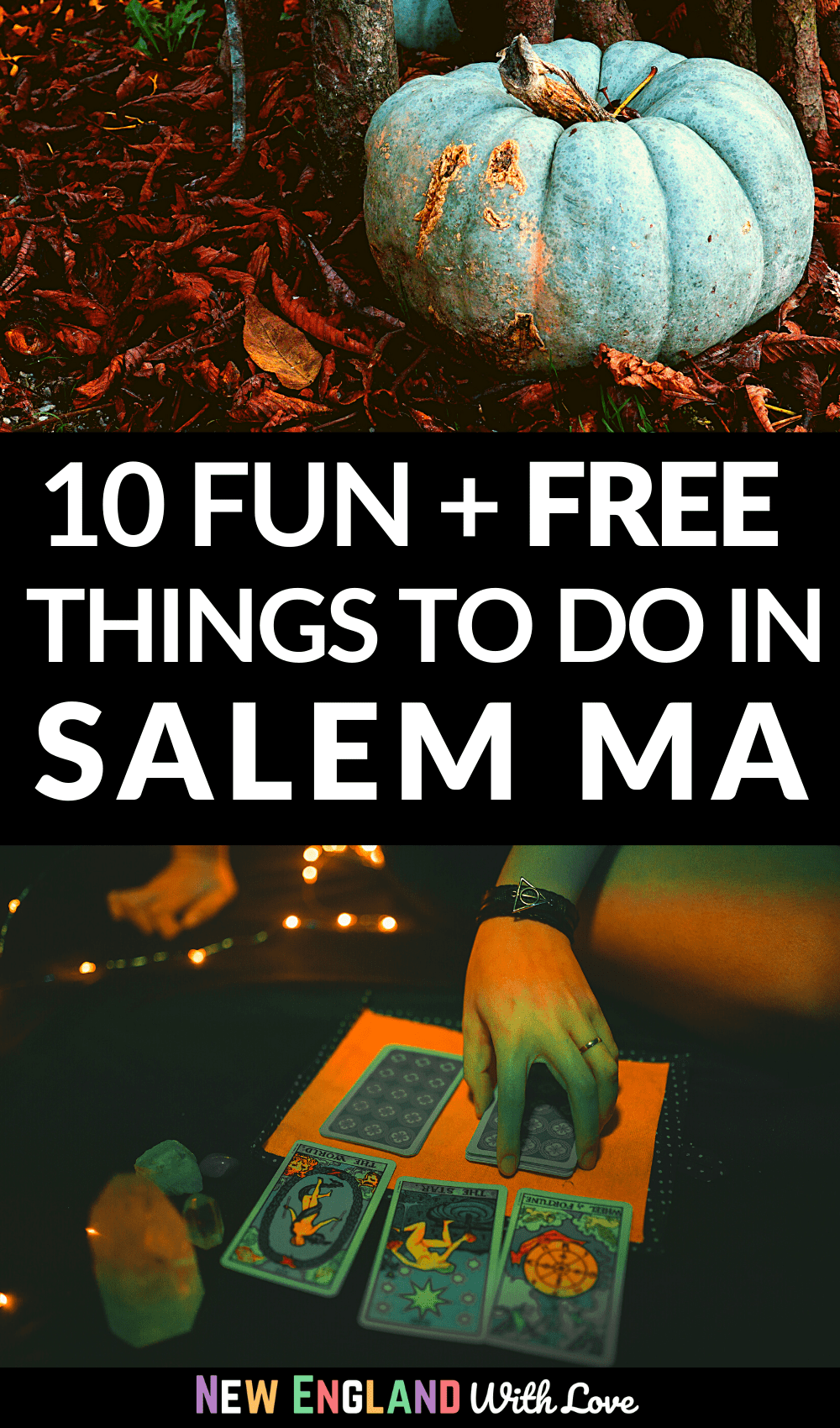 Pinterest graphic reading "10 FUN & FREE THINGS TO DO IN SALEM MA"