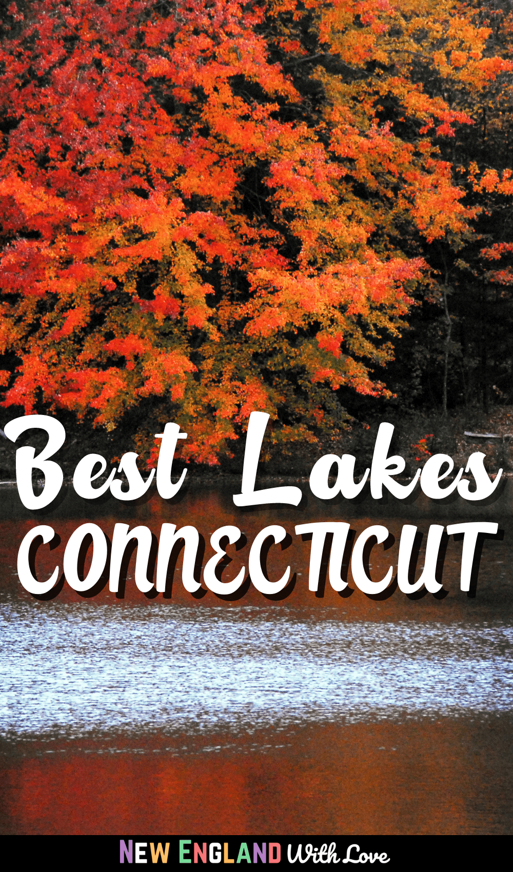 A close up of a sign reading "Best Lakes Connecticut"