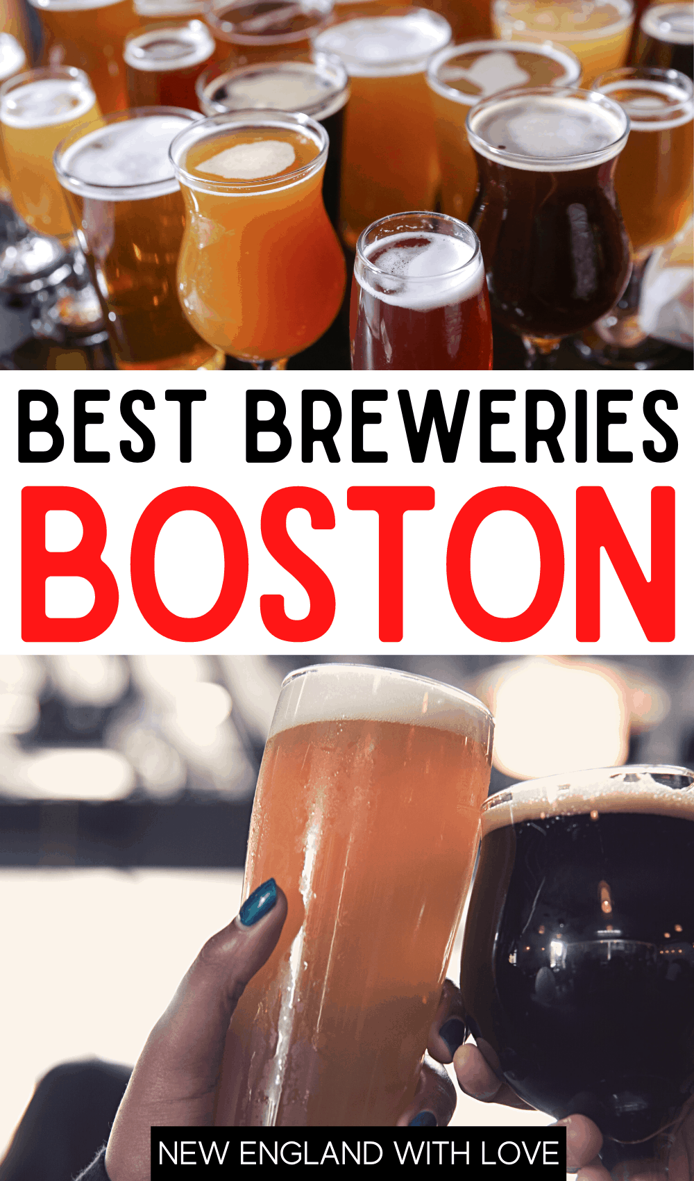 Pinterest graphic reading "BEST BREWERIES BOSTON"