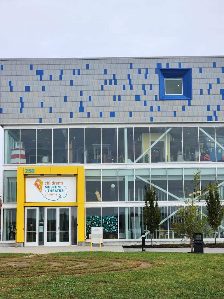 The exterior of the Portland Children's Museum on a sunny day