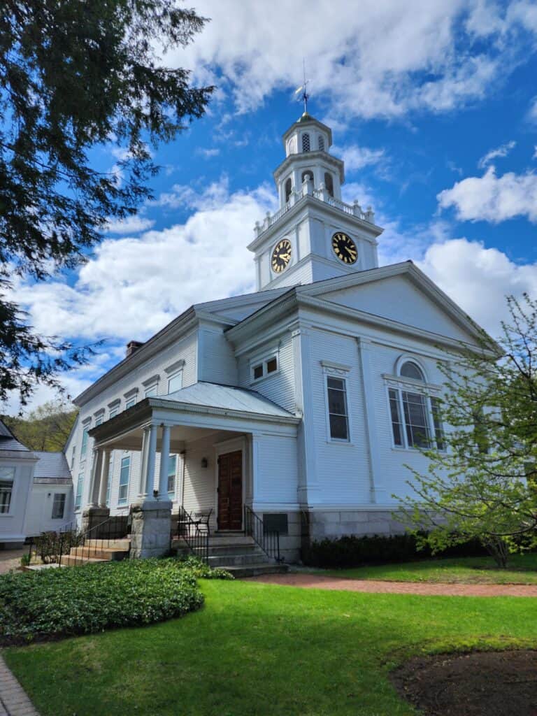 a classic white New England church