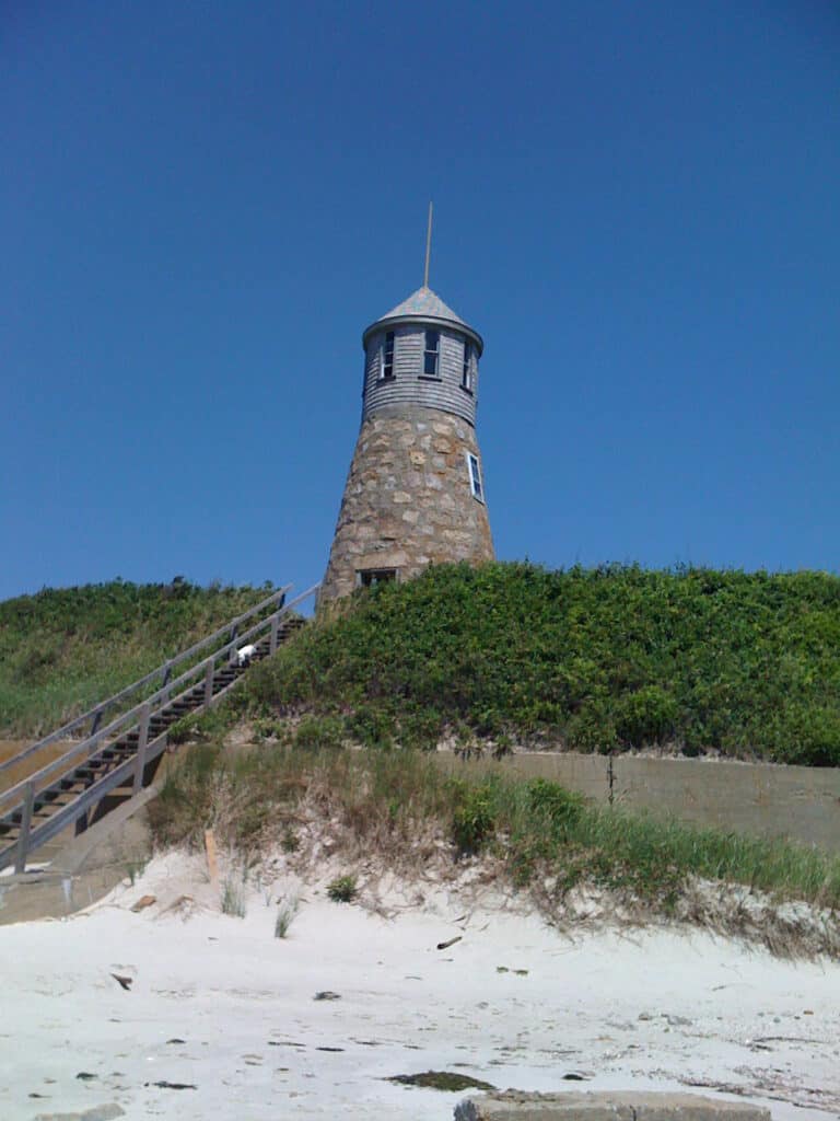 A lighthouse in Cape Cod at Point Gammon