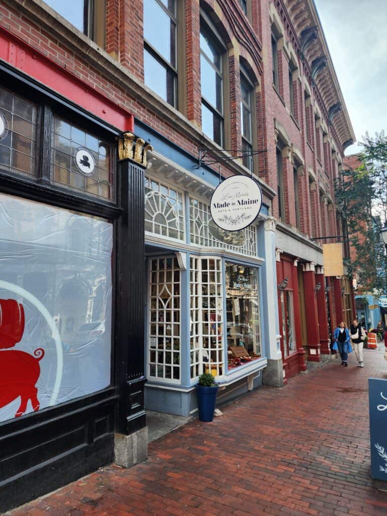 The exterior of the Made in Maine store in Portland Maine
